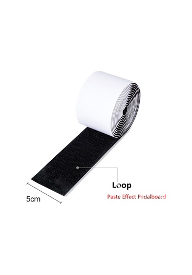 Suofeng Elektro Gitar Efekt Pedalı Yapışkan Bant, 5cm X 2m, Siyah, Loop Kadife , Kolay Kurulum
