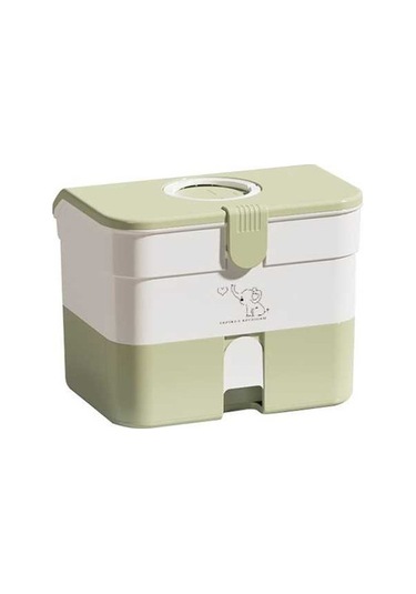 Dancemonkey Yeşil Vaka Tutucu Pp+abs Çok Bölmeli İlaç Organizatörü Hap Kutusu Ev Çift Cbtx - Sf Çok Renkli