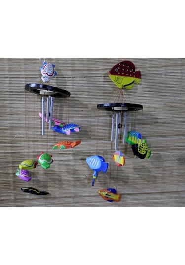 Hayvan Figürlü Rüzgar Çanı Model 1 Çok Renkli