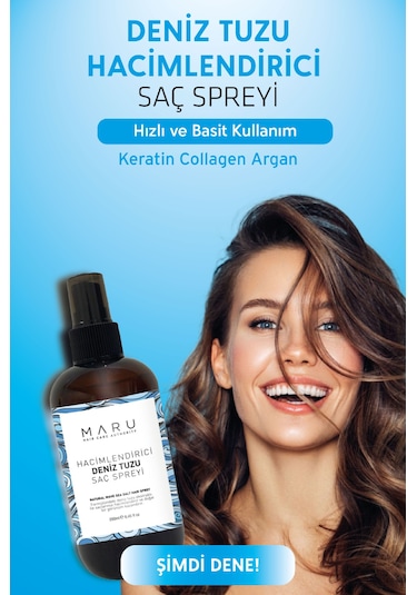 Maru Deniz Tuzu Doğal Dalga Sağlayan Hacim Veren Saç Spreyi 250 ML