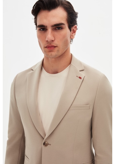Twn Slim Fit Bej Düz Takim Elbise 4ec05e301545m Bej