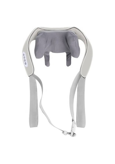 Didadodo El Şeklinde Yoğurmalı Yüksek Kaliteli Isıtmalı Kas Ağrısı Giderici Omuz Ve Boyun İçin Masaj Aleti Gri