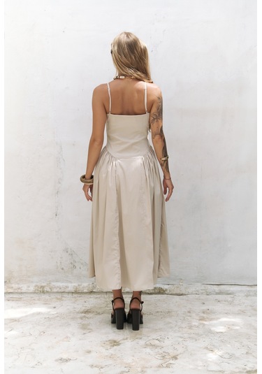 Narissa Askılı Midi Taş Elbise Taş