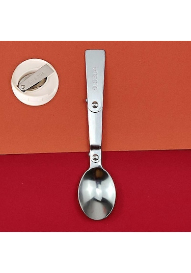3'lü Katlanabilir Kaşıklar, Kaşık Yedekleri, Paslanmaz Çelik Katlanabilir Kaşıklar, Katlanabilir Metal Kaşıklar, Metal Servis Kaşıkları
