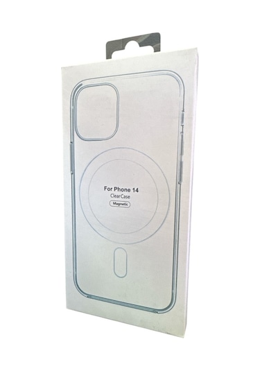 İphone Uyumlu 14 İçin Kılıf Kamera Korumalı Magsafe Wireless Şarj Özellikli Şeffaf Kılıf Şeffaf