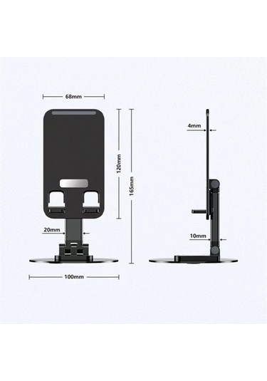 Ht-a10 Metal Taban 360 Derece Dönebilir Uzayabilir Masaüstü Telef