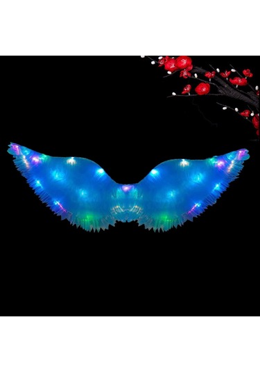 Lıcorıce Kumaş Parlayan Kanatlar Parti Dekoru-mavi