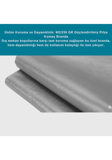 Güçlendirilmiş Su Geçirmez Kamp Ve Çadır Altı Brandası - 8m2