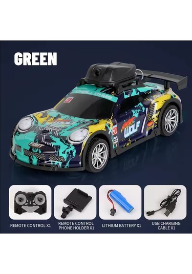 Usb Şarjlı Kameralı Oyuncak Spor Araba Turkuaz