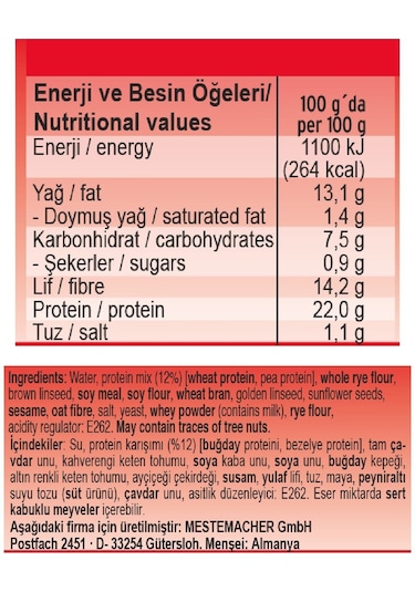 Protein Ekmeği 250 Gr