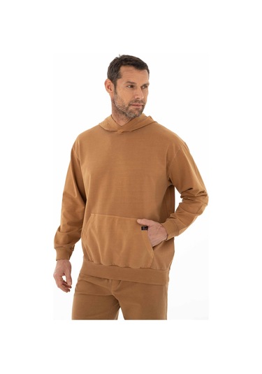 AR-MA Arma Erkek Oversize 2 İplik Kanguru Cepli Kapşonlu Sweatshirt 001