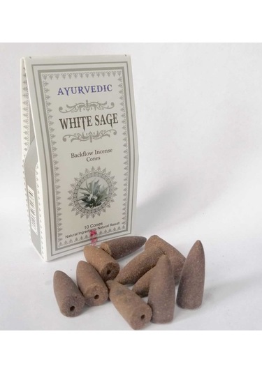 Ayurvedic Konik ( Geri Akış ) Tütsü Adaçayı ( White Sage) Aromalı