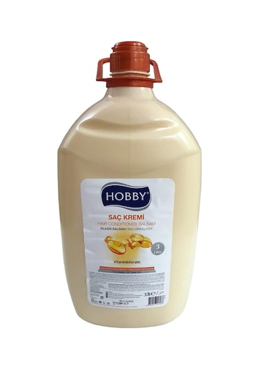 Hobby Saç Kremı Klasik Balsam Vitamin & Keratin Tüm Saçlar İçin 3 L