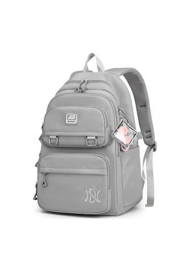 Tenfowee Kadınlar İçin Vintage Desenli Nylon Sırt Çantası - 15.6" Laptop Bölmesi, Omuz Baskısı Azaltıcı Kemerler, Yan Cep Ve Organizer Bölmeli - Açık Gri Çok Renkli Tenfowee Kadınlar İçin Vintage Desenli Nylon Sırt Çantası - 15.6" Laptop Bölmesi, Omuz Baskısı Azaltıcı Kemerler, Yan Cep Ve Organizer Bölmeli - Açık Gri Çok Renkli