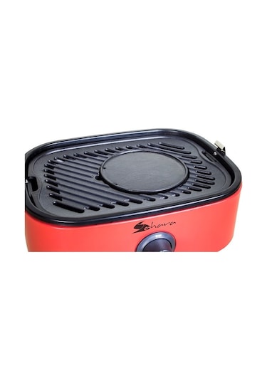 Aygaz Portatif Sahara Kırmızı Mini Barbekü Siyah