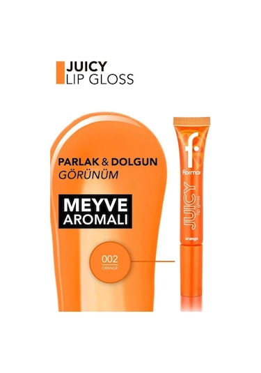 Flormar Juicy Doğal Renk Veren Meyve Aromalı Nemlendirici Dudak Parlatıcısı 002 Orange
