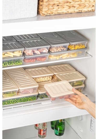 Ny Home 9'lu Set Freshbox Mikrodalga Ve Difrize Uygun Saklama Kabı Krem