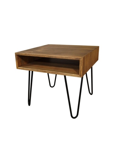 Albit Masif Ahşap Yan Sehpa