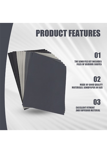 23 Parça, 12 Zımpara Kağıdı, 5 Parlatma Bloğu, 5 Şekil Törpüsü, 1 Fırça