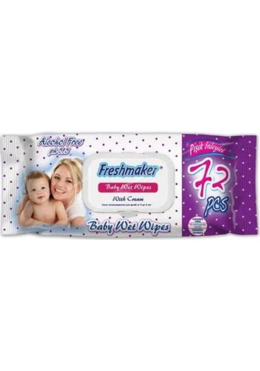 Freshmaker Pişik Önleyici Islak Bebek Mendili 72'Li