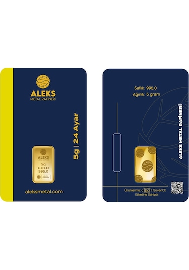 Agakulche 5 Gr 995 24 Ayar Amr Külçe Altın