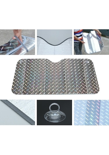 Novahub Shunwei 2 Adet Araba Ön Cam Güneşlik, Boyut: R-3921 140x70cm, Yüksek Isı Yalıtım Diğer