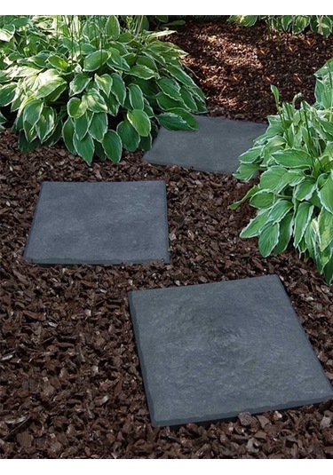 Dekoratif Basamak Taşları - Dış Mekan Yolu Pvc 8 Adet Antrasit Re