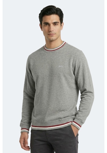 Slazenger Keystone I Erkek Gri Sweatshırt