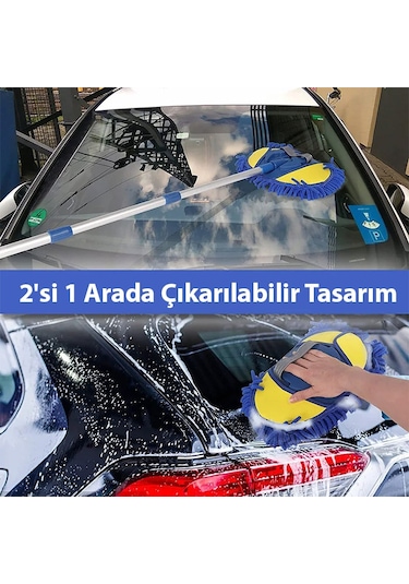 Ally Mikrofiber Dönebilen Püsküllü Araba Yıkama-temizleme Fırças