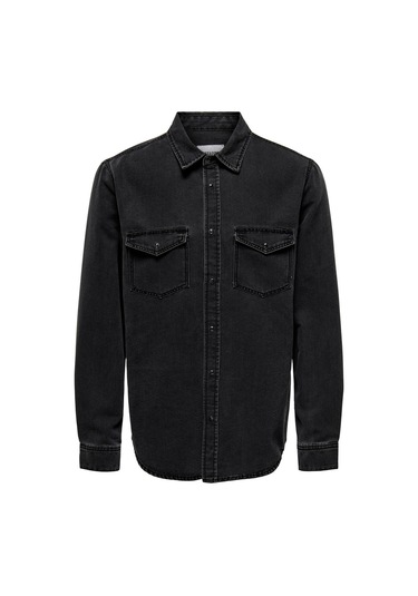 Only & Sons Erkek Göğüs Cepli Denim Gömlek - 22023247 001