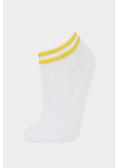 Defacto Erkek Çocuk 5li Pamuklu Patik Çorap F4704a8nswt1 Beyaz