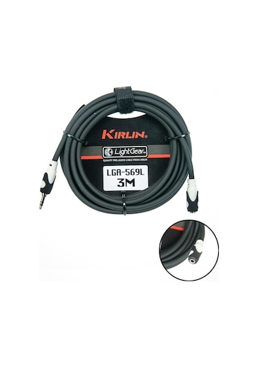 Kirlin Lga-569Lbk 3.5Mm Trs Jack - 3.5Mm Trs Jack 3 Metre Kablo