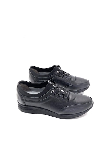 Hakiki Deri Tam Ortopedik Poli Hafif Taban Erkek Ayakkabı Siyah