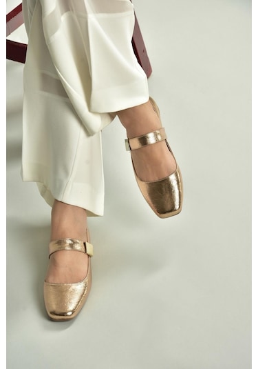 Fox Shoes U726454508 Bronz Rugan Kadın Babet Bronz-rugan