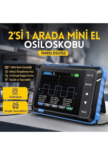 Fnırsı Dso-153 2'si 1 Arada Mini Dijital Osiloskop Ve Sinyal Jeneratörü