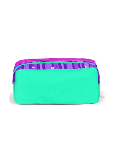 Coral High Kids Mor Su Yeşili Unicorn Desenli İki Bölmeli Kalem Çantası 12059