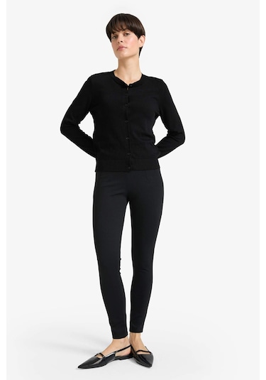 Defacto Pens Detaylı Yüksek Bel Tayt F2068ax25wnbk81 Siyah-bk81