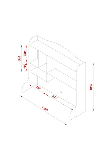 Meltem Kids Prestij Beyaz Çalışma Masası Üst Modül Beyaz