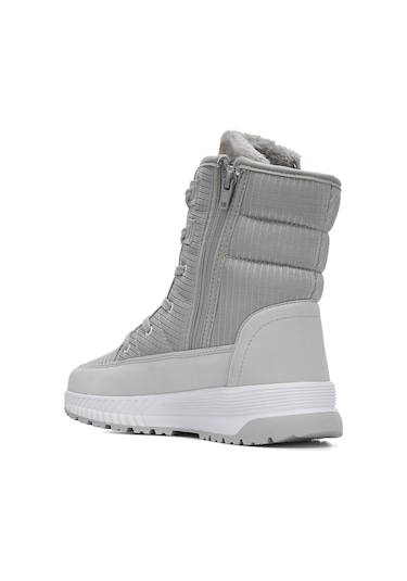 Günlük Kadın Kar Botu Kürklü Bağcıklı Fermuarlı Rahat Yüksek Kalın Tırtıklı Taban Bootie 815 Buz