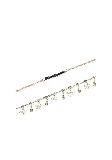 Avrupa Ve Amerikan Modası Çok Yönlü Sokak Müzayedesi Seksi Çok Katmanlı Zincir Püsküllü Halhal Altın