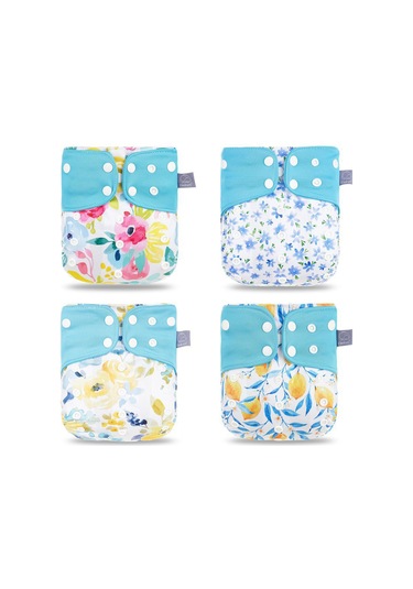 Youtek Yeniden Kullanılabilir Bebek Bezleri - Nefes Alabilir, Su Geçirmez, 4'lü Paket, 3-15kg Bebekler İçin 3 - 5 Yaş