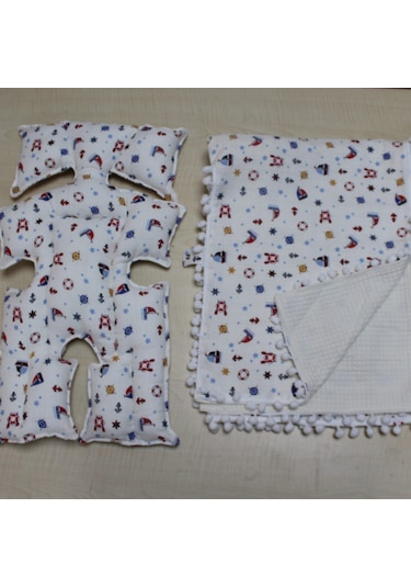 Çift Katlı %100 Pamuk Müslin Kumaş Puset Örtüsü Takımı Çift Taraflı Pike Puset Örtüsü & Minderi Beyaz Çift Katlı %100 Pamuk Müslin Kumaş Puset Örtüsü Takımı Çift Taraflı Pike Puset Örtüsü & Minderi Beyaz