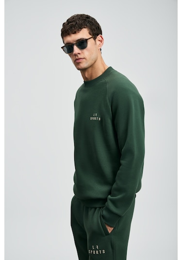 Lufian Sıgma Erkek Sweatshirt Çimen Yeşili Çimen Yeşili 112030186100611 Yeşil
