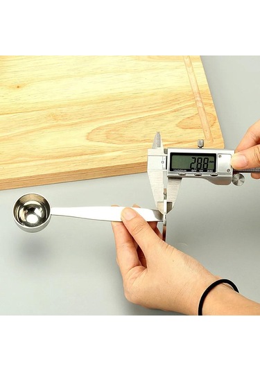 Honmex Stainless Steel Kahve Ölçü Ve Tamper Kolu, İki Fonksiyonlu Espresso Aleti Gümüş