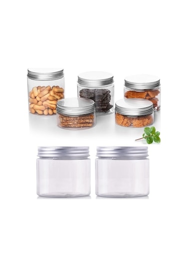 50ml-250ml Alüminyum Kapak Kozmetik Teneke Pot Dudak Balsamı Kavanoz Konteynerleri Yağ Balmumu Em 50 Ml