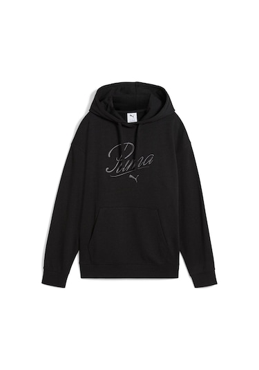 Puma Kadın Scrıpt Comfort Hoodie Eşofman Üst 68498301 Siyah
