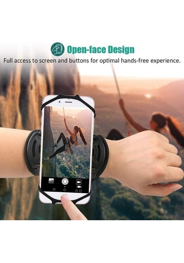 Koşu İçin 360 Derece Dönebilen Cep Telefonu Tutucu, Anahtarlıklı Kılıf, Koşu İçin Her Boyuttaki Telefona Uygundur.