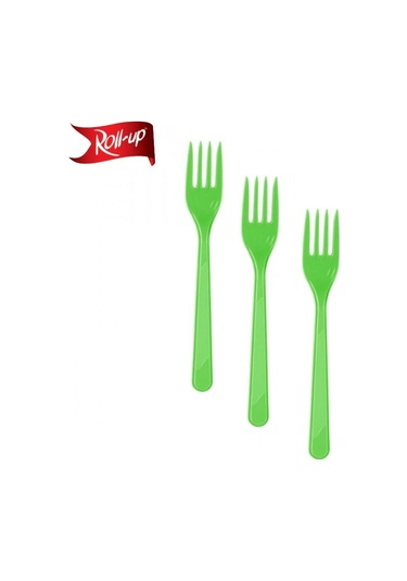 Roll-Up Plastık Yesıl Partı Çatal 25 Lı Pk Yeşil