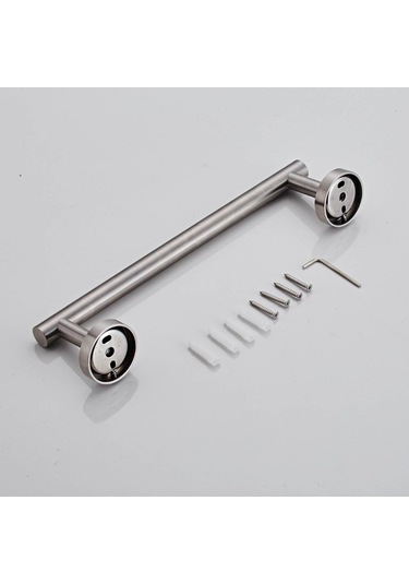 Pazly Tuvalet Tutucu Suntek Seti Raf Kağıdı Gümüş Fırçalanmış Duş Askısı 3x Cz Fırçalanmış Gümüş