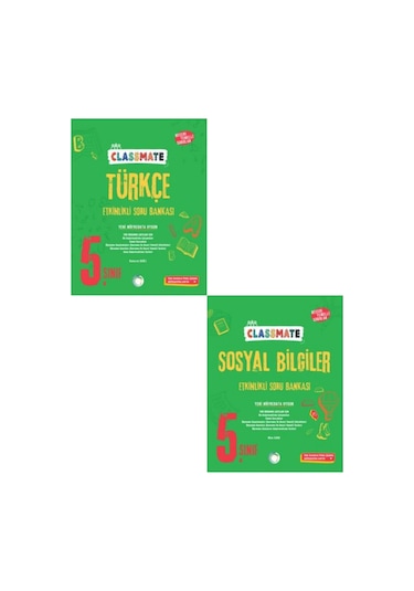2025 Classmate 5. Sınıf Türkçe Soru Bankası - Sosyal Bilgiler Soru Bankası